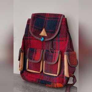 Vintage Boho Turkish Rug Backpack Multi Pocket Handmade Ethnic Hippie Backpack